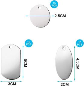 img 3 attached to KONUNUS Stamping Stainless Pendants with Engraving for Beading & Jewelry Making