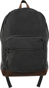 img 3 attached to Rothco Canvas Teardrop Pack Black Leather Backpacks