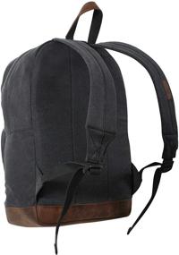 img 1 attached to Rothco Canvas Teardrop Pack Black Leather Backpacks