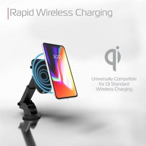 img 3 attached to Universal Fit Shock-Proof Wireless Charger Dock for iPhone X 8/8 Plus 7 7 Plus 6s Plus 6s 6 SE Samsung Galaxy S8 Plus S8 Edge S7 S6 Note 8 5 - tzumi Dashboard Phone Mount for Car, Home & Office