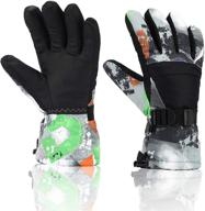 🧤 водонепроницаемые самые теплые черные перчатки xs от yidomto: оставайтесь сухими и уютными весь зимний сезон. логотип