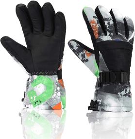 img 4 attached to 🧤 Водонепроницаемые самые теплые черные перчатки XS от Yidomto: оставайтесь сухими и уютными весь зимний сезон.