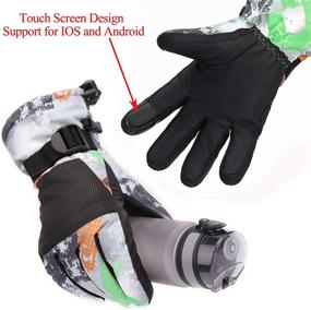 img 1 attached to 🧤 Водонепроницаемые самые теплые черные перчатки XS от Yidomto: оставайтесь сухими и уютными весь зимний сезон.