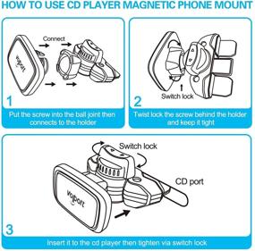 img 1 attached to 🚗 VOLPORT CD Slot Magnetic Phone Car Mount: Universal 360 Magnet Holder for iPhone 13/12/11 Pro Max, Samsung S20 FE 5G, GPS, and Android Smartphone - Efficient and Reliable!