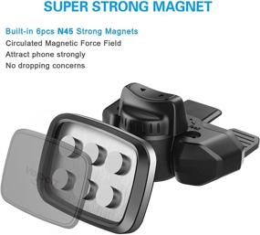 img 3 attached to 🚗 VOLPORT CD Slot Magnetic Phone Car Mount: Universal 360 Magnet Holder for iPhone 13/12/11 Pro Max, Samsung S20 FE 5G, GPS, and Android Smartphone - Efficient and Reliable!