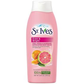 img 3 attached to 🍋 St. Ives Even & Bright Body Wash, Pink Lemon and Mandarin Orange, 24 Fl Oz (1 Pack)