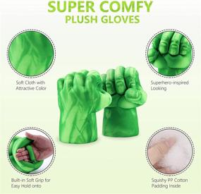 img 1 attached to 🎃 Halloween Costume Superhero Plush Gloves