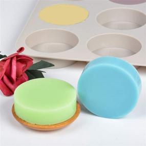 img 1 attached to 🍥 Gray Silicone Mold for Large Round Disc Cake, Pie, Custard, Tart, Resin Coaster - Cylinder Circle Soap Mold (Pack of 1)