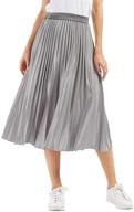 💫 sparkle & shine with chartou womens elastic-waist accordion pleated metallic long party skirt logo
