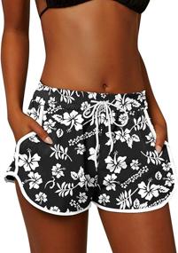 img 1 attached to 🩳 Stylish Women's Boardshort with Elastic Waistband & Drawstring - Ideal for Swimsuits & Cover Ups