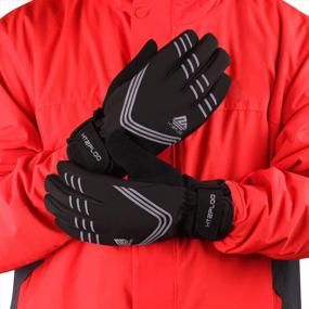 img 2 attached to 🧤 HTZPLOO Waterproof Winter Gloves: Insulated & Anti-Slip Gloves for Cycling, Running, Hiking & Skiing