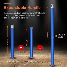 img 1 attached to 🔧 Optimized Carbide Tipped Wood Turning Tools Set, Upgraded Lathe Rougher Finisher Swan Neck Hollowing Tools with Interchangeable Aluminum Alloy Grip Handle and Diamond Round Square Carbide Inserts