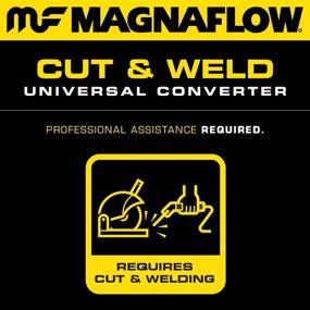 img 1 attached to 🚗 Универсальный каталитический конвертер MagnaFlow стандартного класса 59959 - нержавеющая сталь, диаметр входа/выхода 3 дюйма, общая длина 8 дюймов, без датчика кислорода - замена, соответствующая требованиям EPA.