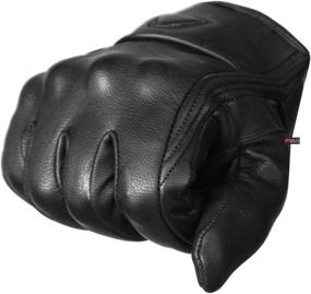 img 3 attached to 🧤 Enhanced Protection and Style: Men's Premium Leather Street Motorcycle Protective Cruiser Biker Gel Gloves L