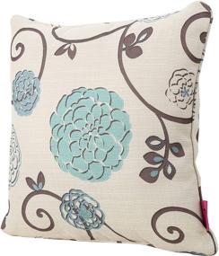 img 1 attached to 🌸 Enhance Your Décor with the Christopher Knight Home Ippolito Fabric Pillow – White and Blue Floral