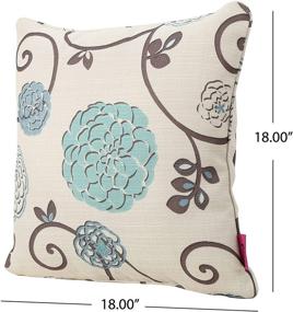 img 2 attached to 🌸 Enhance Your Décor with the Christopher Knight Home Ippolito Fabric Pillow – White and Blue Floral