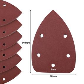 img 3 attached to 🐭 Coceca 100pcs Mouse Sander Pads: Detail Sandpaper Assortment in 40, 80, 120, 180, and 240 Grits - Hook and Loop Sanding Sheets for Detail Sander