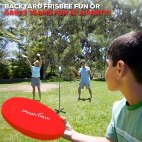 img 1 attached to 🏓 The Ultimate Frisby 3 in 1 Outdoor Sports Game Set: Transforming Limbo, Target Challenge & Disc Toss for Backyards, Beaches & More!