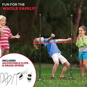 img 3 attached to 🏓 The Ultimate Frisby 3 in 1 Outdoor Sports Game Set: Transforming Limbo, Target Challenge & Disc Toss for Backyards, Beaches & More!