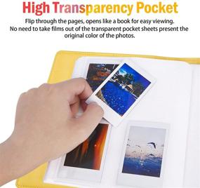 img 1 attached to 📷 256 Pockets Photo Album for Fujifilm Instax Mini LiPlay, 11, 90, 70, 50S, 26, 25, 9, 8S, 8, 7S Instant Cameras/Mini Link Printers, Polaroid Snap, SnapTouch, PIC-300, Z2300, Mint, Zip Instant Camera Printers (Yellow)