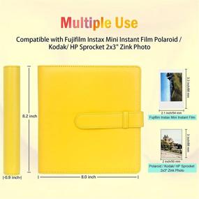 img 3 attached to 📷 256 Pockets Photo Album for Fujifilm Instax Mini LiPlay, 11, 90, 70, 50S, 26, 25, 9, 8S, 8, 7S Instant Cameras/Mini Link Printers, Polaroid Snap, SnapTouch, PIC-300, Z2300, Mint, Zip Instant Camera Printers (Yellow)