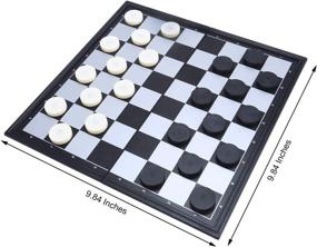 img 3 attached to 🎲 QuadPro Magnetic Checkers: Foldable Educational Game for All Ages
