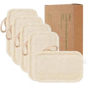 img 4 attached to 🌿 Biodegradable Loofah Dish Sponges – Natural Eco-Friendly Dishwashing Scrubbers (5 Pack)