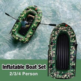 img 2 attached to EPROSMIN Inflatable 9ft Kayak Boat for Adults - 4 Person Fishing Camouflage Raft - Suitable for Ocean, Sea, and Lake Activities