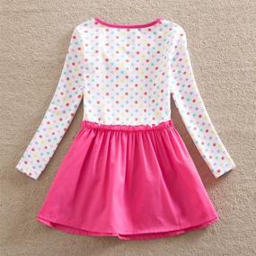 img 2 attached to JUXINSU Girls' 🌸 Cotton Flower Cartoon Toddler Clothing