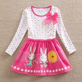 img 3 attached to JUXINSU Girls' 🌸 Cotton Flower Cartoon Toddler Clothing