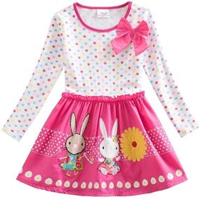 img 4 attached to JUXINSU Girls' 🌸 Cotton Flower Cartoon Toddler Clothing