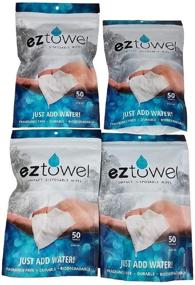 img 4 attached to 🌿 200-Piece Biodegradable EZ Towels Tablet Size Capsule Towel Cloths - No Added Chemicals, Compressed Pack