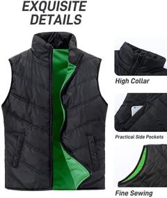 img 1 attached to SUNDAY ROSE Quilted Sleeveless Gilet: Women's Black Clothing for Coats, Jackets & Vests