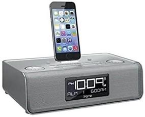 img 1 attached to iHome iDL95 Серебряный док-станция на молнии с радиочасами с USB-зарядкой/воспроизведением для iPad/iPod, iPhone 5/5S, 6/6Plus, 7/7Plus, iPad Air и iPad Mini