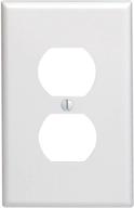 🔌 leviton 80503-w midway size white duplex device receptacle wallplate: durable thermoset construction logo