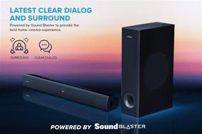 img 3 attached to 🔊 Звуковая панель Sound Blaster Creative Stage V2 2.1 с сабвуфером, чистым диалогом и объемным звуком, Bluetooth 5.0, TV ARC, оптическим и USB-аудио, подходит для крепления на стену, регулируемый бас и высокие частоты, для телевизора.