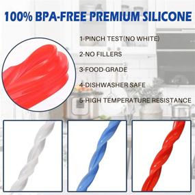 img 3 attached to BPA-Free Silicone Sealing Rings for 6 Qt Instant Pot Accessories - 3 Pack Replacement Gaskets in Red, Blue and Clear - Sweet and Savory Edition