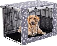 🐶 premium polyester pet kennel cover - universal fit for wire dog crate (24-48 inches) | durable pethiy dog crate cover - cover only logo