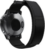 🔗 notocity garmin fenix 5 bands - durable velcro nylon strap in black logo