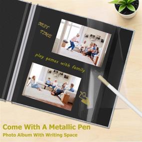 img 2 attached to 📷 Versatile Self-Adhesive Photo Album: 60 Pages DIY Scrapbook with Sticky Pages | Accommodates 3x5 to 8x10 Photos | Ideal for Family, Wedding Memories | Includes Metallic Pen