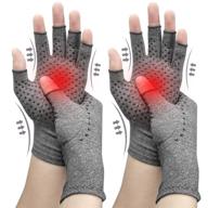 🧤 2 pairs arthritis compression gloves for men and women - relieve arthritis, rheumatoid & osteoarthritis pain, carpal tunnel compression gloves, anti-slip glue dot work gloves logo