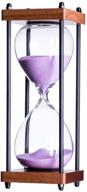 bellaware large decorative purple hourglass timer: 30-minute wooden sand timer – elegant sandglass for countdowns logo