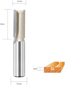 img 1 attached to Прямой фрезерный наконечник с двойной заточкой, карбидный наконечник, инструмент для деревообработки, сменный режущий диаметр 1/2 дюйма