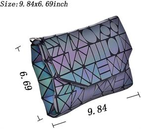 img 2 attached to 👜 Stylish Geometric Luminous Holographic Messenger Colorful2 Women's Handbags & Wallets: A Sleek Fashion Statement