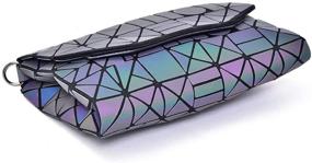 img 1 attached to 👜 Stylish Geometric Luminous Holographic Messenger Colorful2 Women's Handbags & Wallets: A Sleek Fashion Statement