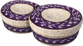 img 2 attached to 🌮 Authentic Mexican Handwoven Tortilla Baskets - 2-Pack Fiesta Tortilla Warmer & Holder, Palm Straw Crafted in Mexico - Traditional Mexican Bowls Included!