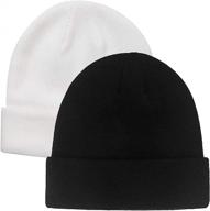 55cube black beanie hat men logo