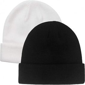 img 1 attached to 55Cube Black Beanie Hat Men