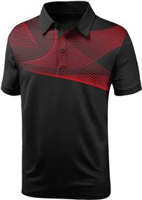 img 3 attached to ZITY Men's Short 🏌️ Sleeve Performance Golf Polo Tennis T-Shirt