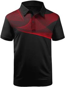 img 4 attached to ZITY Men's Short 🏌️ Sleeve Performance Golf Polo Tennis T-Shirt